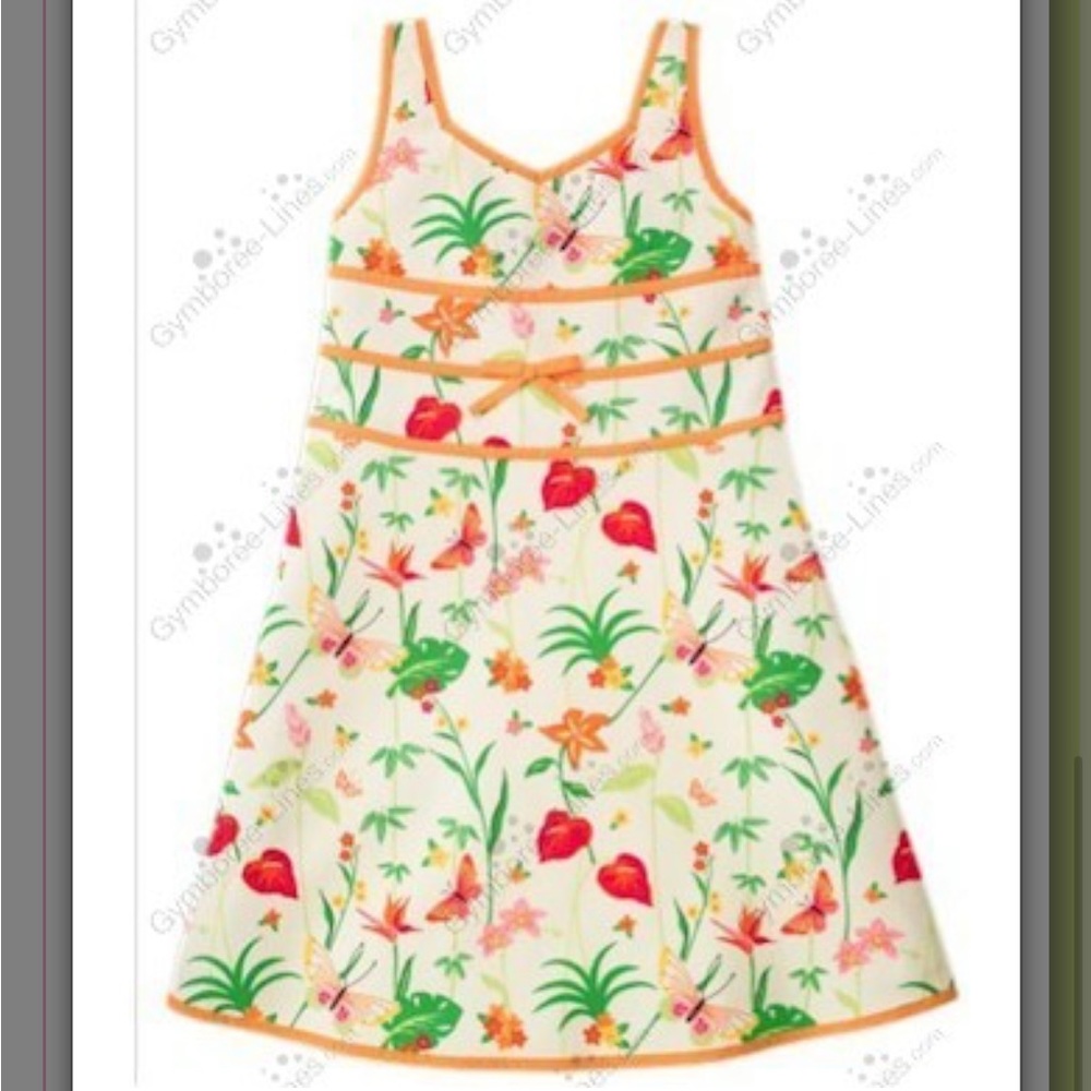 Gymboree Tropical Paradise Butterfly Paradise Print Dress Size 6. Small spot